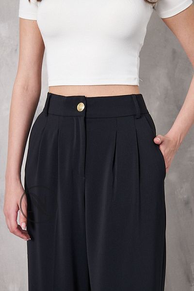KAROL BATTERY-OPERATED PALAZZO PANT GOLD BUTTON