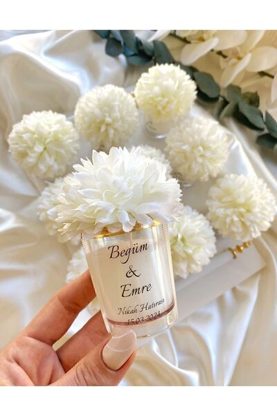 Gami Handmade Mika Shot Bardak Mum Söz, Nişan, Düğün, Kına, Nikah, Mevlüt Hediyelik - 15 Adet