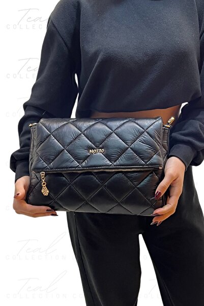 MOTTO Kapitone Desenli El Ve Omuz Çantası