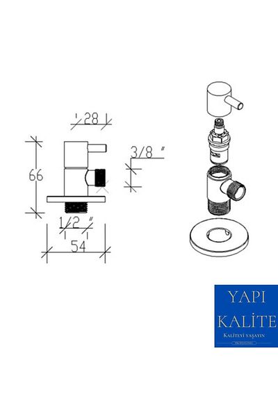 YAPI KALİTE Bidet Tap Open Close-intermediate Faucet