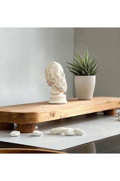 İKLİMHOME Natural Wooden Standing Presentation Holder