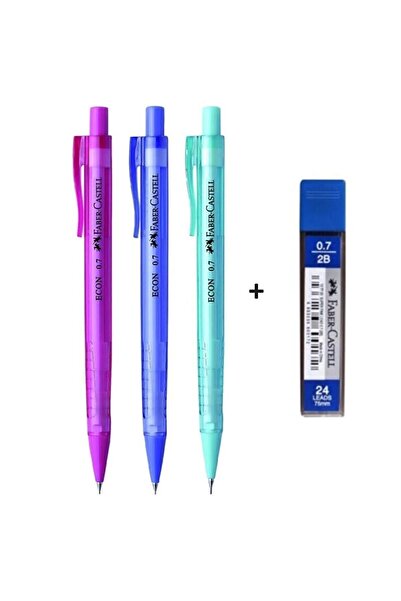 Faber Castell Econ Versatil 0,7 Uçlu Kalem Seti 3 Adet Kalem + Kalem ucu Min