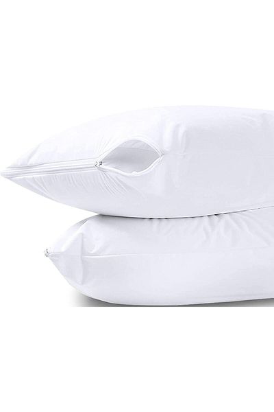 Lady Home 50X70 White Cotton Pillow Mattress - Zippered and Mythical (2 Pieces)