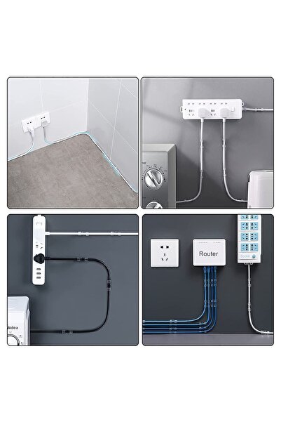 SAVORYHOME 40pcs Cable Organizer Wall Tile Glass Cable Holder Adhesive Clip Cable Fixing