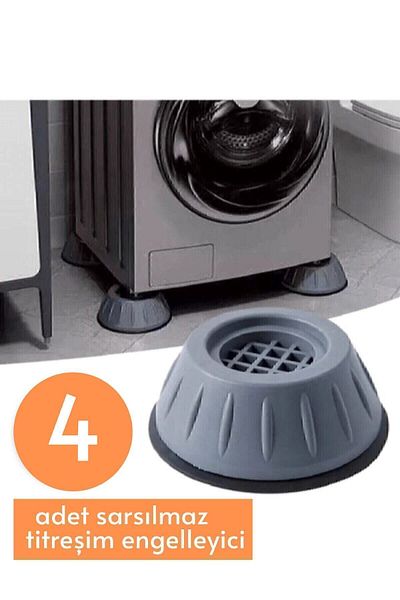 Slines Home Set de 4 opritoare anti-vibrații pentru mașină de spălat gri