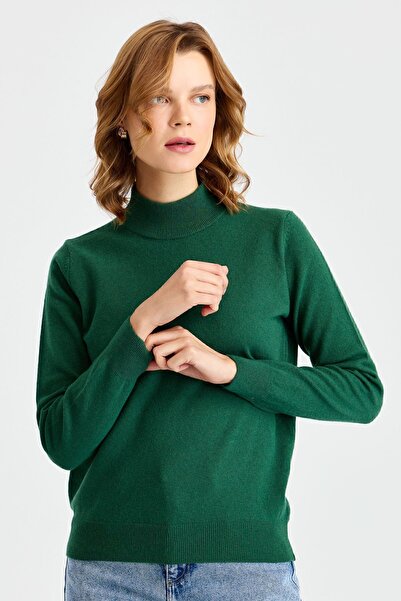 Desen Triko Γυναικεία κλασική μπλούζα με μισό ζιβάγκο