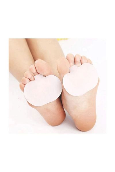 Devi 2-Piece Underfoot Pain Callus Prevention Finger Mounted Ring Under-Toe Protector Silicone Metatarsal Pad