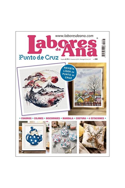 Labores de Ana Revista punto de cruz Las Labores de Ana Monte Fuji Nakış Eliş...