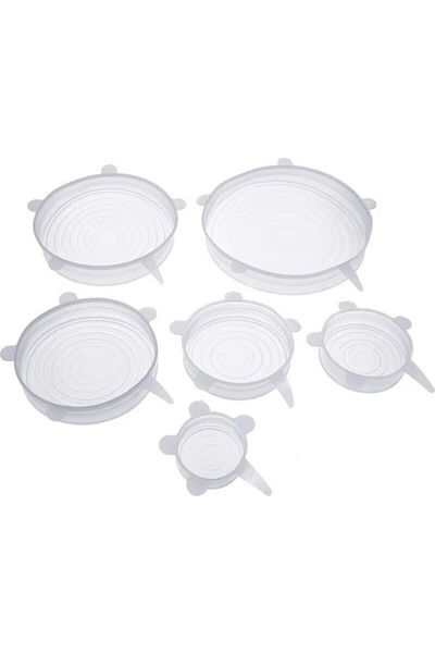 9concept Plushome 6-Piece Silicone Stretch Lid Pot Plate Cap