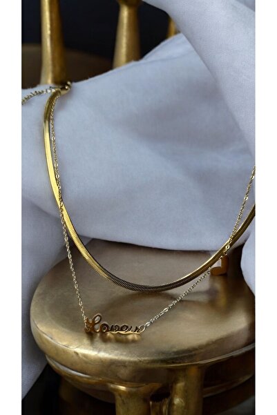 İNN JEWELLERY قلادة فولاذية على شكل حب - غير مشوهة ومضادة للحساسية، ضمان مستو...