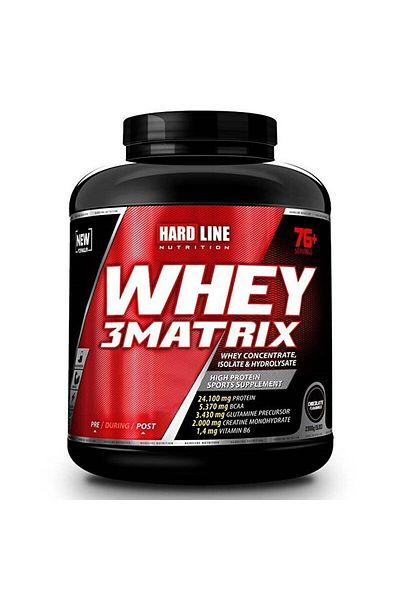 Hardline Whey 3 Matrix 2300 Gr - Chocolate Flavored Light Protein Powder (Helal Certified)