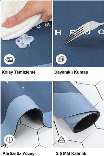 Ankanorm Super Water Absorbent Αντιολισθητικό Πατάκι Βάσης - Oval Diatomite Nappa (60x39cm)