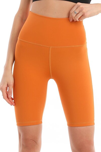 PodiumStar قماش غوص مرن عالي الخصر باللون البرتقالي - بساط رفع، سروال رياضي ل...