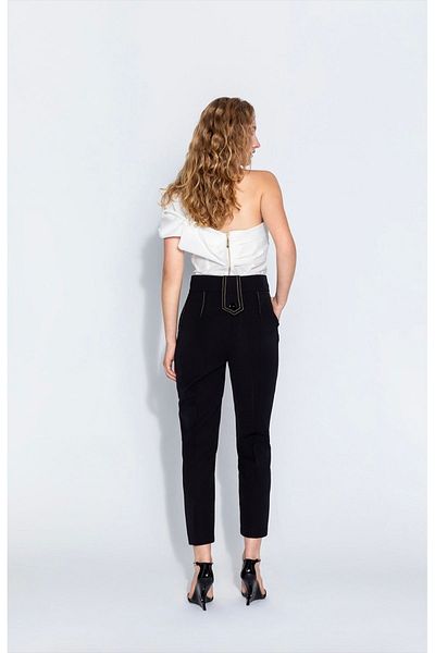 KAMEYA Ecru Single Shoulder Bodice Blouse