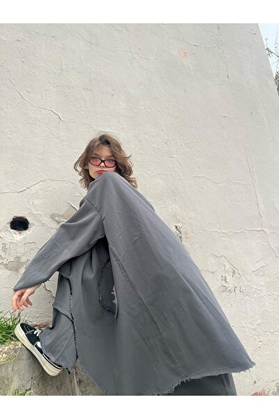 Ceycey Saçaklı Kimono Pantolon Takım (macun-mavi)