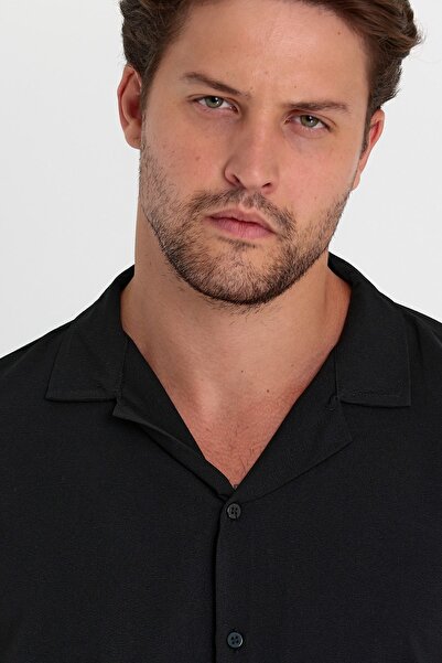 MİRMARONİ Чоловіча оверсайз літня сорочка з коротким рукавом, візерунком пилу, віскоза