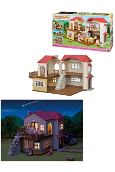 TOYFEST منزل سيلفانيان فاميليز سقف أحمر مضاء للمدينة