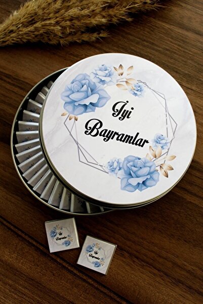 Hediyenza Metal Kutuda Pelit Valonia Iyi Bayramlar Çikolatası 40 Adet