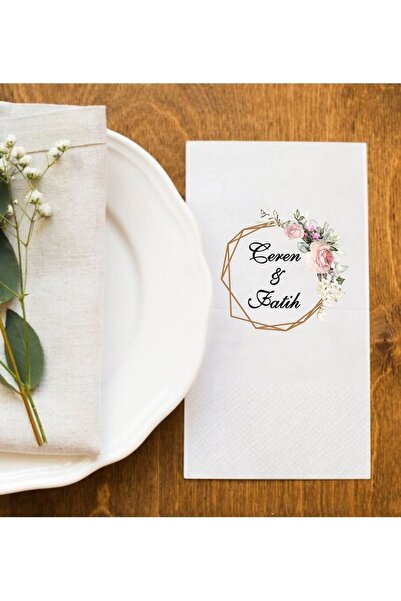 Hediyenza Baskılı Söz Düğün Nişan Peçetesi Sunum Peçetesi004 20 Adet