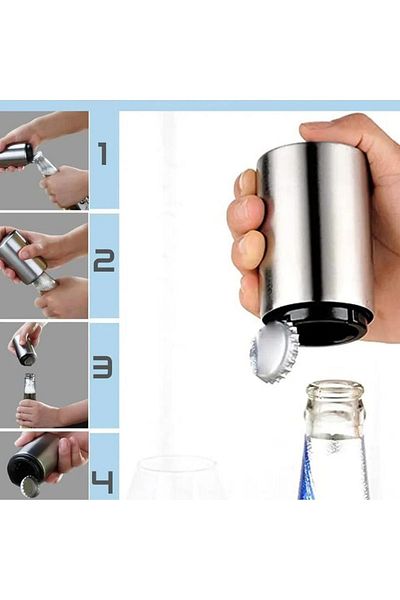 mucit home Magnetic Automatic Soft Drink Cap - Bottle with Push Pull Magnet