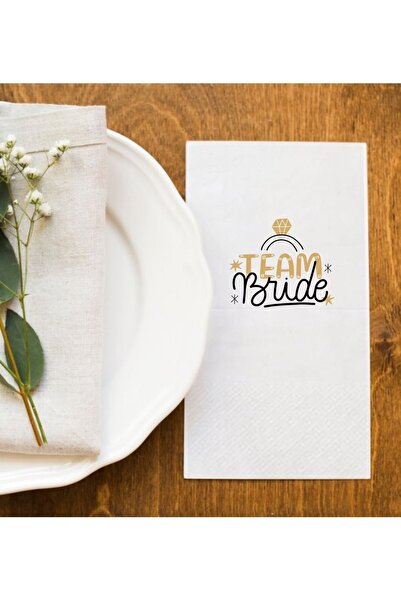 Hediyenza Baskılı Bride Team Bekarlığa Veda Sunum Peçetesi 006 20 Adet