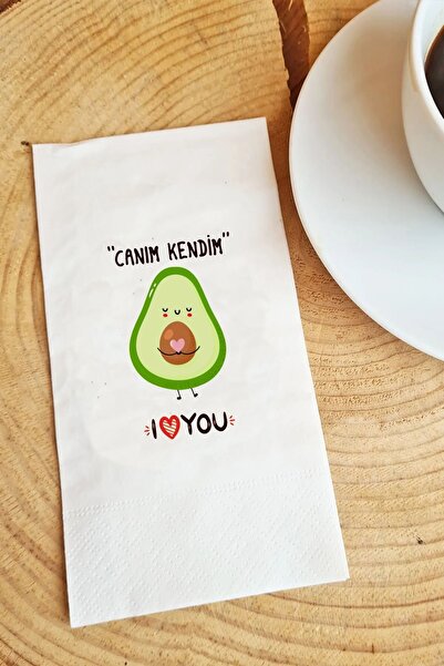 Hediyenza منديل مطبوع عليه My Dear Myself بالأفوكادو 019 20 قطعة