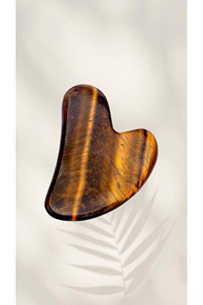 Genel Markalar Doğal Kaplan Gözü Kalp Gua Sha masaj taşı Sıkılaştırıcı ve Can...