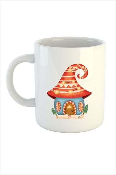 Hediyenza Set of 2 Gnome House Mug Cups for New Year's Eve 2025