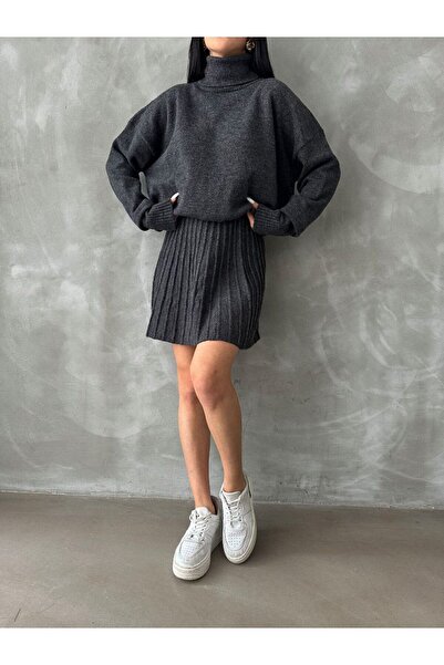 HAR MİN Női rakott szoknya kötöttáru szett