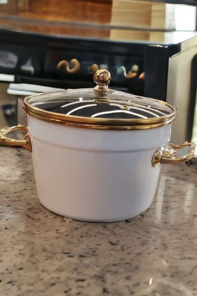 AROW Balm White Enamel 2-Piece Pot Set