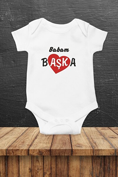 Hediyenza My Dad Other Printed Half Sleeve Baby Bodysuit