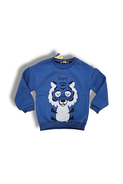 Biberon Çocuk Giyim Oops Tiger Printed - 3 Thread Raster Algae Sweat 3/7