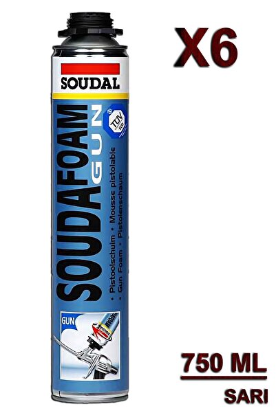 Soudal Soudafoam Gun Köpük Tabancalı 750 ML (6 Adet)