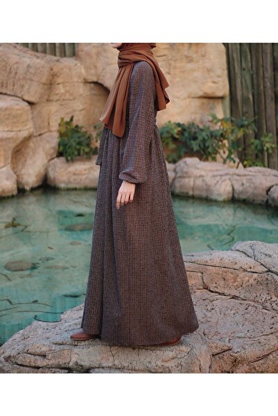 Raqqa Pötikare Mevsimlik Kışlık Tesettür Elbise Ferace