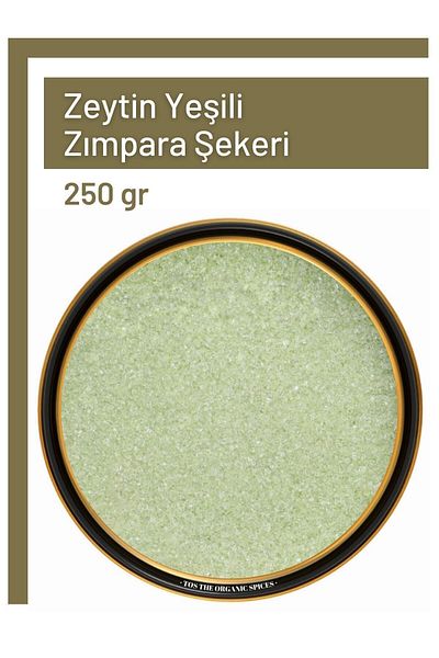 TOS The Organic Spices Olive Green Sanding Sugar 250 g Olive Green Sanding Sugar