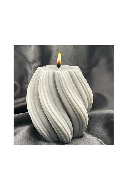 HogART Design Dalga Burgu Silikon Mum Kalıp