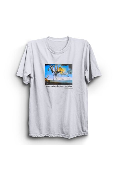 The Fame تي شيرت سلفادور دالي، La Tentation De Saint Antoine، رسام، لوحة، طلا...