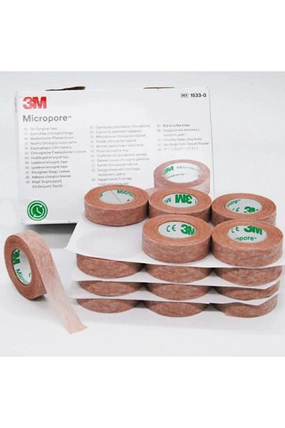 MY NAME 3m شريط الأنف الجمالي Micropore 1,25cmx9,1mt 24 قطعة 1 حزمة طبية
