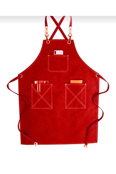 YDZ Boyundan Askılı Mutfak Önlüğü Master Chef Barista Cafe Restaurant Şef Gar...