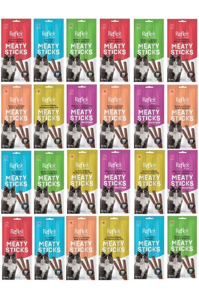 Reflex Stick Kedi Ödülü 3x5 gr 24 Paket Kedi Ödül Çubuğu Maması