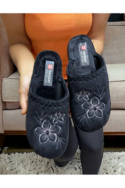 GEZER Παντόφλες Πετσέτας Κεντημένες Προσωπικότητας