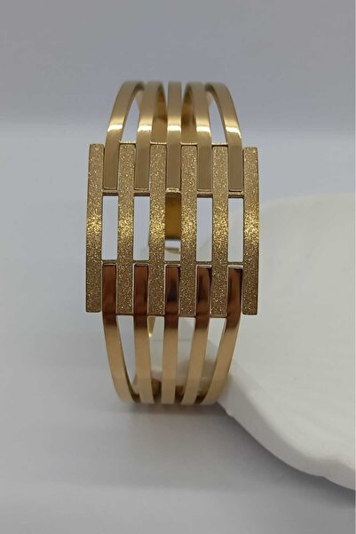 CC Design Çelik Simli Kalın Kaburga Model Bileklik