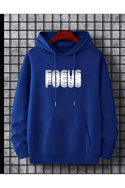 caddekombin Hooded Focus Shadow Printed Sweatshirt