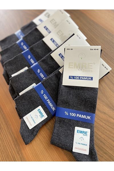 EMRE ÇORAP Emre 100% Cotton Men's Socks Pack of 6