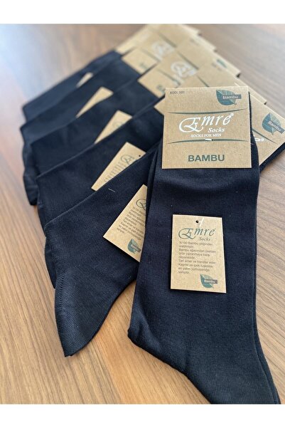 EMRE ÇORAP Emre Yazlık Bambu Erkek Çorap 6’lı Siyah