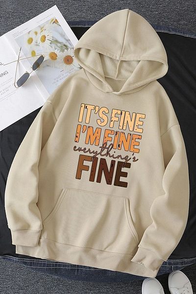 uyguntarz Φούτερ Unisex Oversize Fine Printed