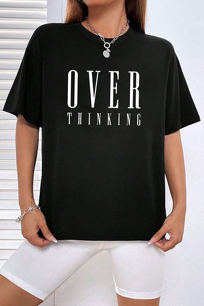 uyguntarz Μπλουζάκι Unisex Over Thinking Printed Design