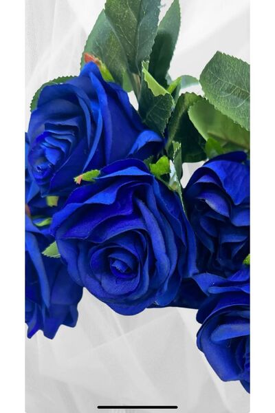 Sosyete shop باقة ورد صناعي 10 ورد أزرق