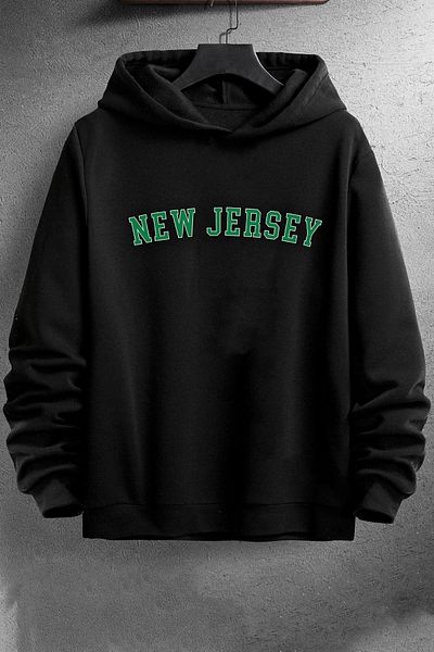 uyguntarz Unisex φούτερ με στάμπα New Jersey
