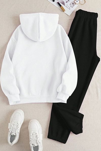 uyguntarz Bequemes Trainingsanzug-Set mit Sleepy Panda-Aufdruck für Unisex